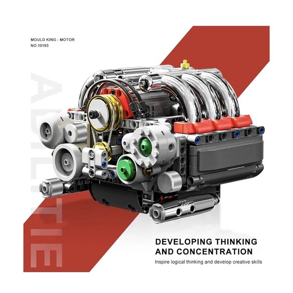 New Mould King Mini V8 Engine Kits That Moves Building Blocks 609 Pcs 14+ STEM - Picture 11 of 16